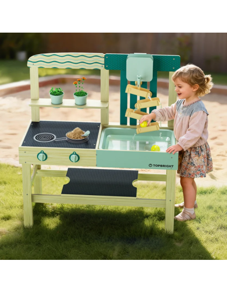 Cocina de Juguete Exterior para jugar con tierra y agua Topbright