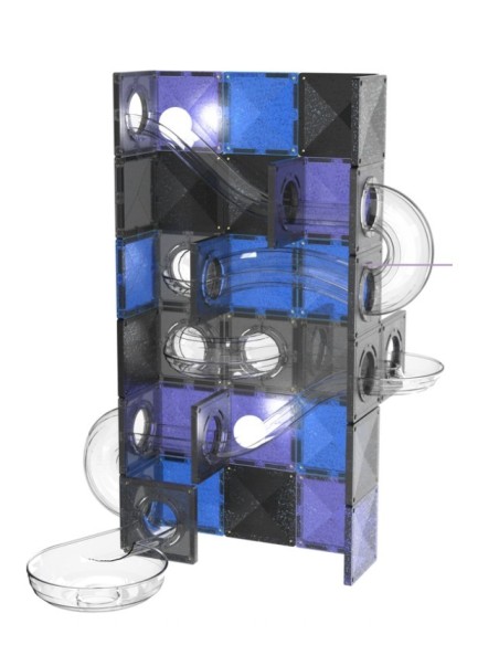 Pack Connetix Ball Run Galaxy con Luz 61 piezas