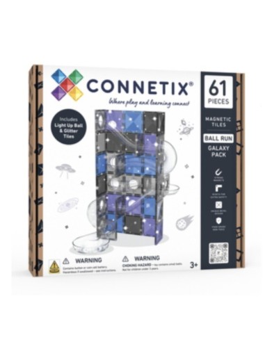 Pack Connetix Ball Run Galaxy con Luz 61 piezas