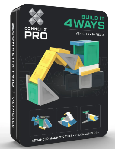 Connetix PRO Build It 4 Ways Vehicles Pack 30 piezas