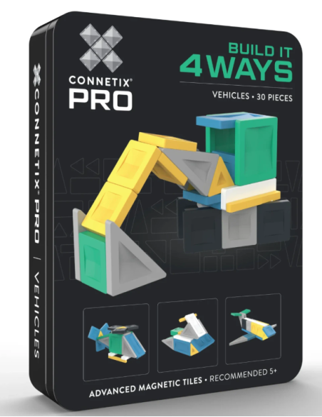 Connetix PRO Build It 4 Ways Vehicles Pack 30 piezas