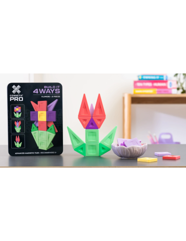 Connetix PRO Build It 4 Ways Flowers Pack 21 piezas