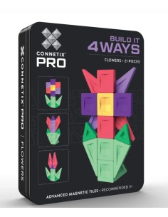 Connetix PRO Build It 4 Ways Flowers Pack 21 piezas