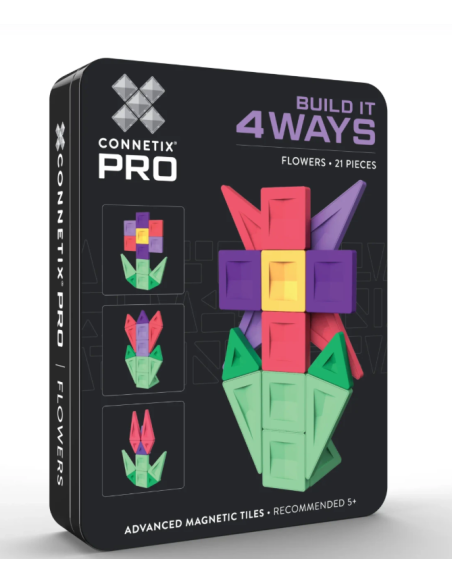 Connetix PRO Build It 4 Ways Flowers Pack 21 piezas