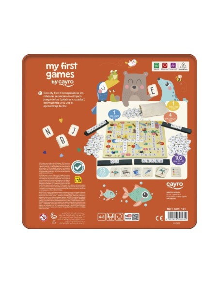 Juegos de mesa Mi primer Formapalabras - Juego infantil en caja metálica