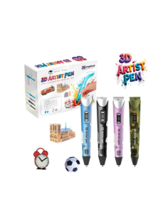 3D Artist Pen con 6 colores de recambios y mecanismo retráctil