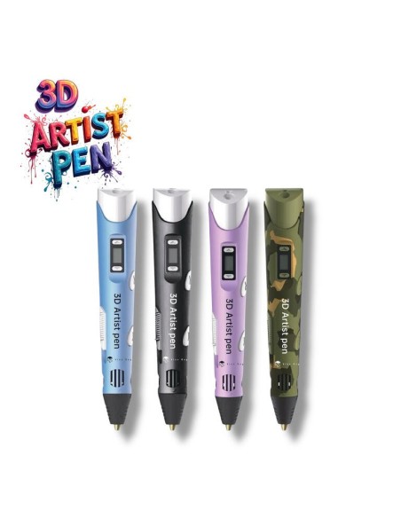 3D Artist Pen con 6 colores de recambios y mecanismo retráctil