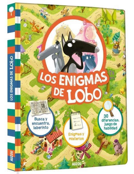 Los enigmas de Lobo. Enigmas y misterios. 30 diferencias y juego de habilidad.