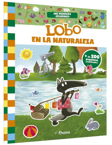 Libro de Pegatinas Reutilizables Lobo en la naturaleza