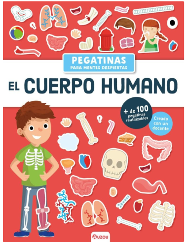 Libro de Pegatinas Reutilizables El cuerpo Humano