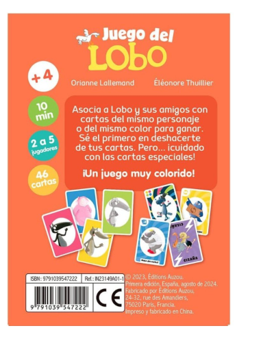 Juego de Cartas Mucho cuidadin Lobo  Auzou