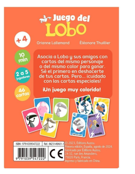 Juego de Cartas Mucho cuidadin Lobo  Auzou