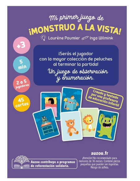 Juego de cartas Monstruo a la vista Auzou