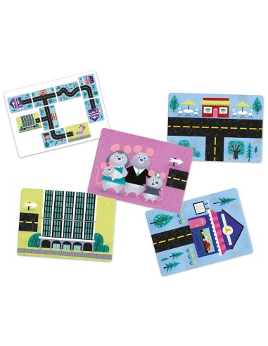 Juego de cartas Villa de los ratones Auzou