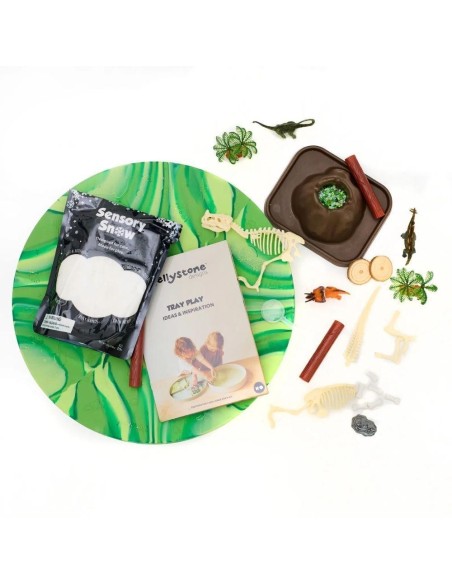 Bandeja sensorial + Kit Dinosaurio
