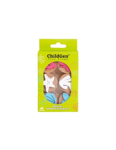 Sellos de Madera para Plastilina o Arena Sirena