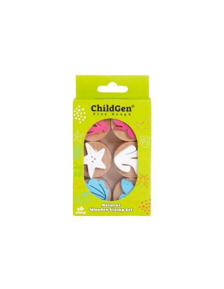Sellos de Madera para Plastilina o Arena Sirena