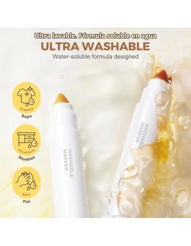 Rotuladores Extra Lavables WASH POWER 12 ud.
