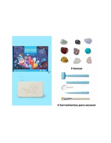 Kit Excavación Fósil GEOLOGICAL GEMSTONE Jarmelo