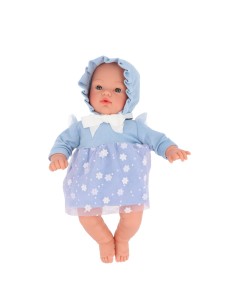 Muñeco Helena con Vestido Flores Azul