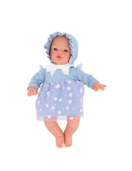 Muñeco Helena con Vestido Flores Azul