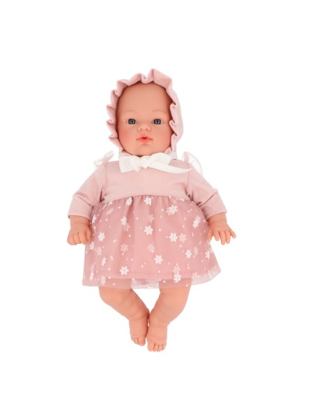 Muñeco Helena con Vestido Flores Rosa