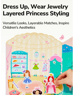 Pegatinas de gel reutilizables mideer – Princess Dress-Up (61 piezas) 2