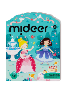 Pegatinas de gel reutilizables mideer – Princess Dress-Up (61 piezas)