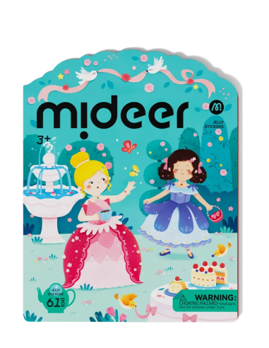 Pegatinas de gel reutilizables mideer – Princess Dress-Up (61 piezas)