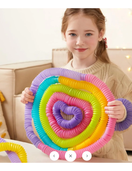 Juego de tubos Mideer con folleto y bolas luminosas