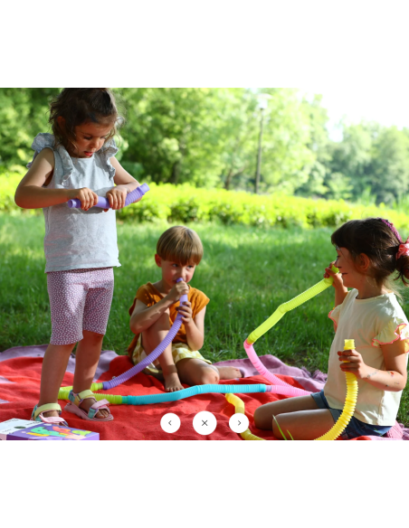 Juego de tubos Mideer con folleto y bolas luminosas