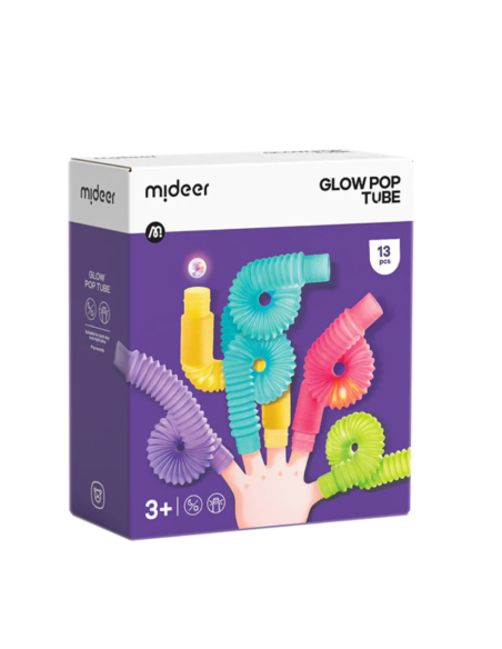 Juego de tubos Mideer con folleto y bolas luminosas