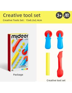 Conjunto de herramientas para masas plásticas mideer (4 piezas)