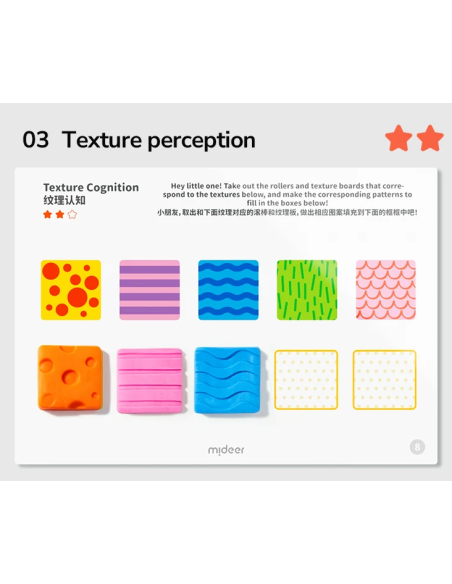 Set mideer para jugar con texturas