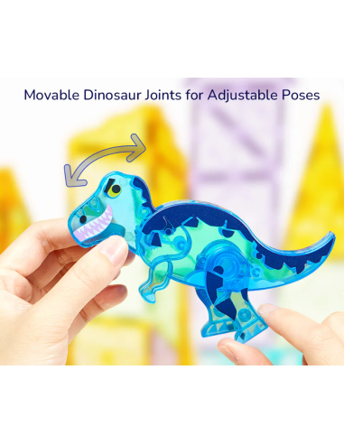 Bloques magnéticos Mideer – Dinosaurios (48 piezas)