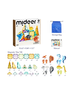 Bloques magnéticos Mideer – Dinosaurios (48 piezas) 2