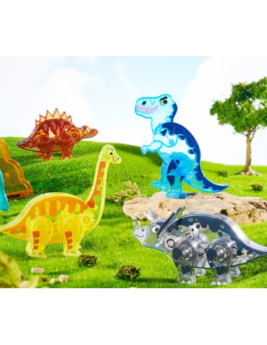 Bloques magnéticos Mideer – Dinosaurios (48 piezas)