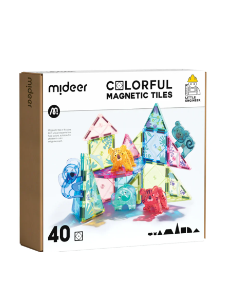 Bloques magnéticos Mideer – Animales (40 piezas)