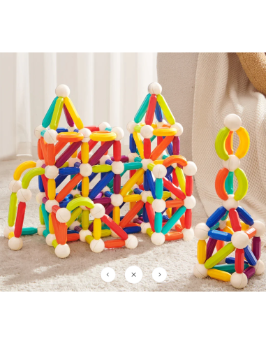 Juego de palitos magnéticos de construcción mideer (60 piezas)