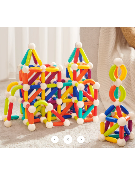 Juego de palitos magnéticos de construcción mideer (60 piezas)
