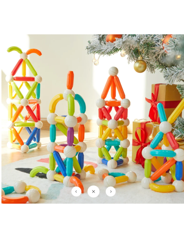 Juego de palitos magnéticos de construcción mideer (60 piezas)