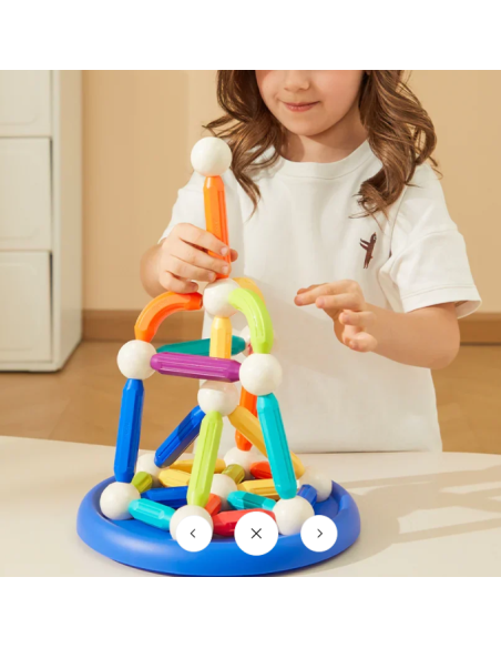Juego de palitos magnéticos de construcción mideer (60 piezas)