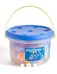 Juego de palitos magnéticos de construcción mideer (60 piezas)