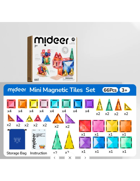 Mini bloques magnéticos mideer – 66