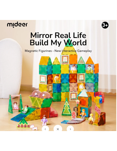 Bloques magnéticos mideer - Familia (32 piezas)