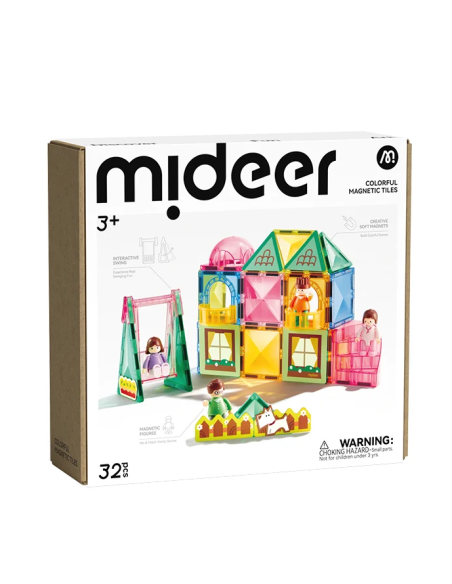 Bloques magnéticos mideer - Familia (32 piezas)