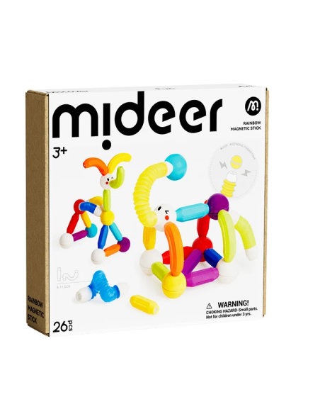 Juego de palitos de construcción magnéticos mideer (26 piezas)