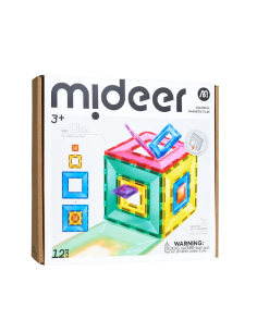 Bloques magnéticos mideer - cuadrados de colores (12 piezas)