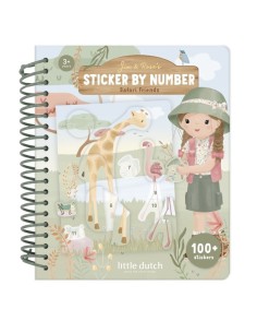 Libro de pegatinas por Números  Safari Friends Little Dutch