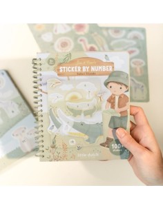 Libro de pegatinas por Números Jim Safari Friends Little Dutch 2